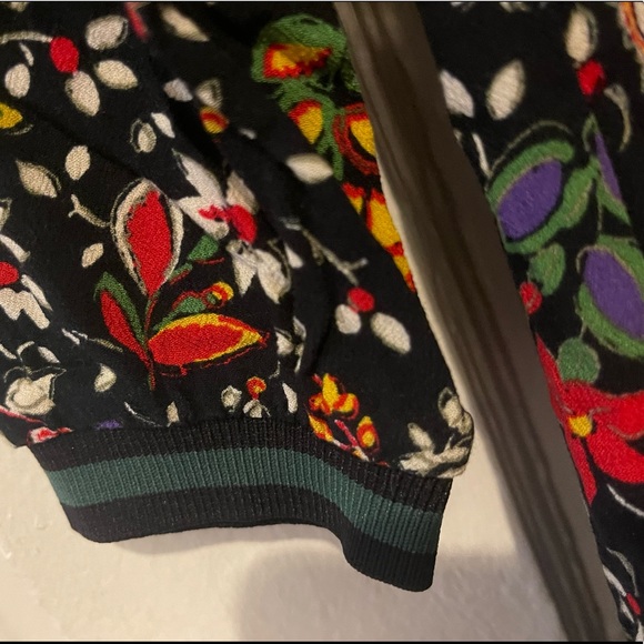 Zara Trafaluc Black Floral Long Sleeve Mini Dress - Picture 8 of 9